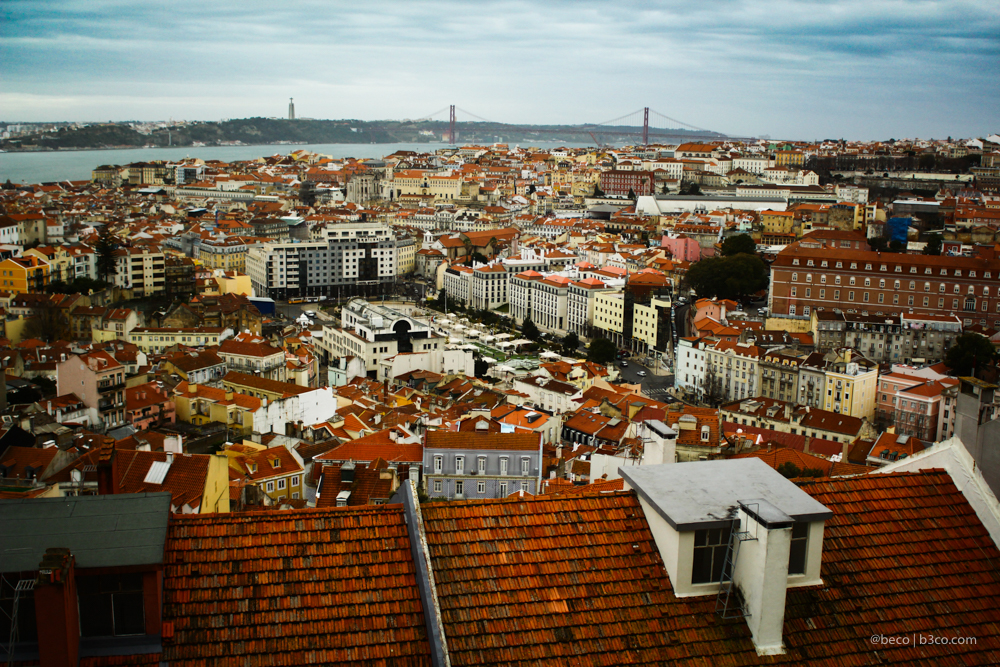 Lisboa desde mirador en Martin Moniz